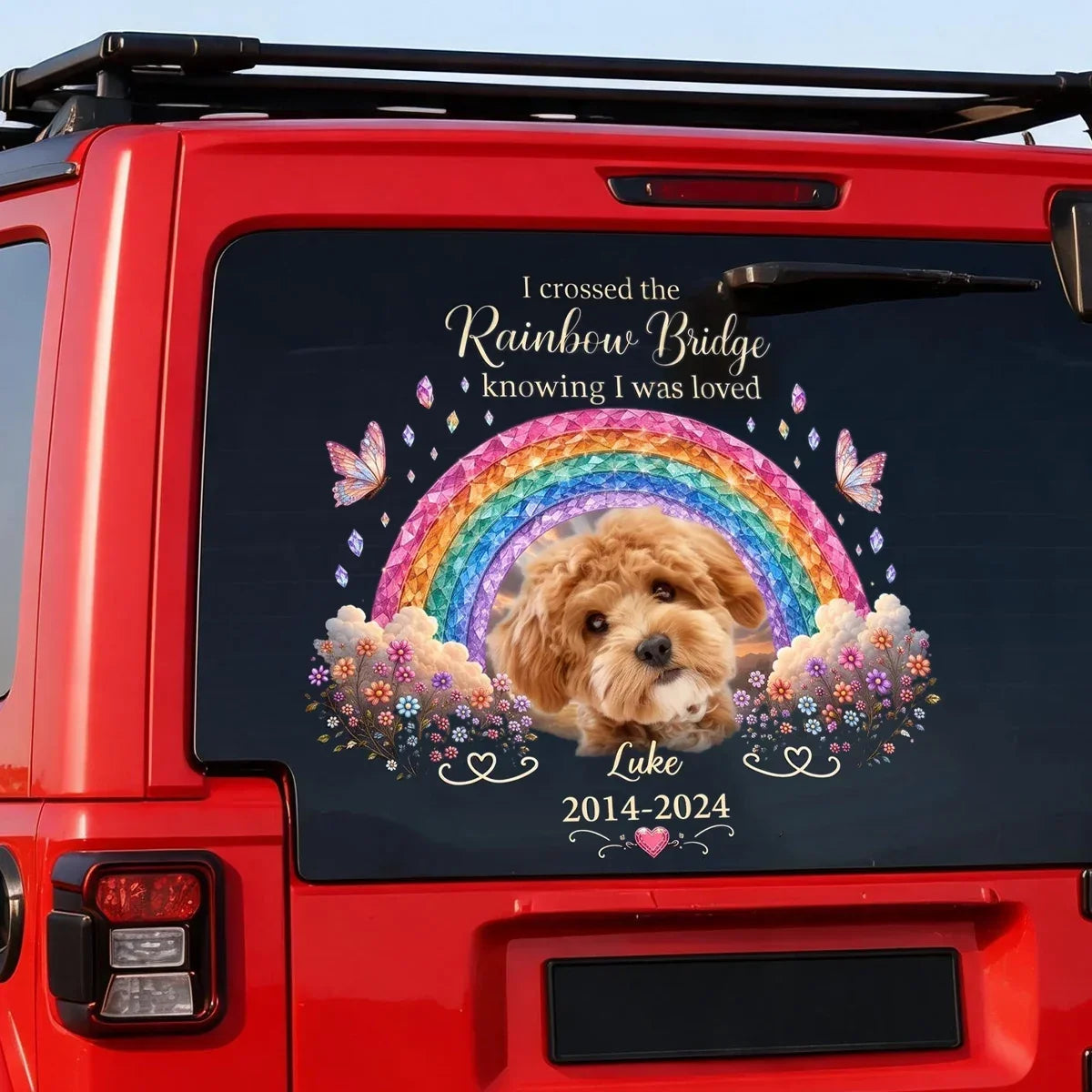Custom Rainbow Bridge Pet Decal