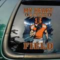 Custom Football Heart Car Decal — Show Your Love for the Game