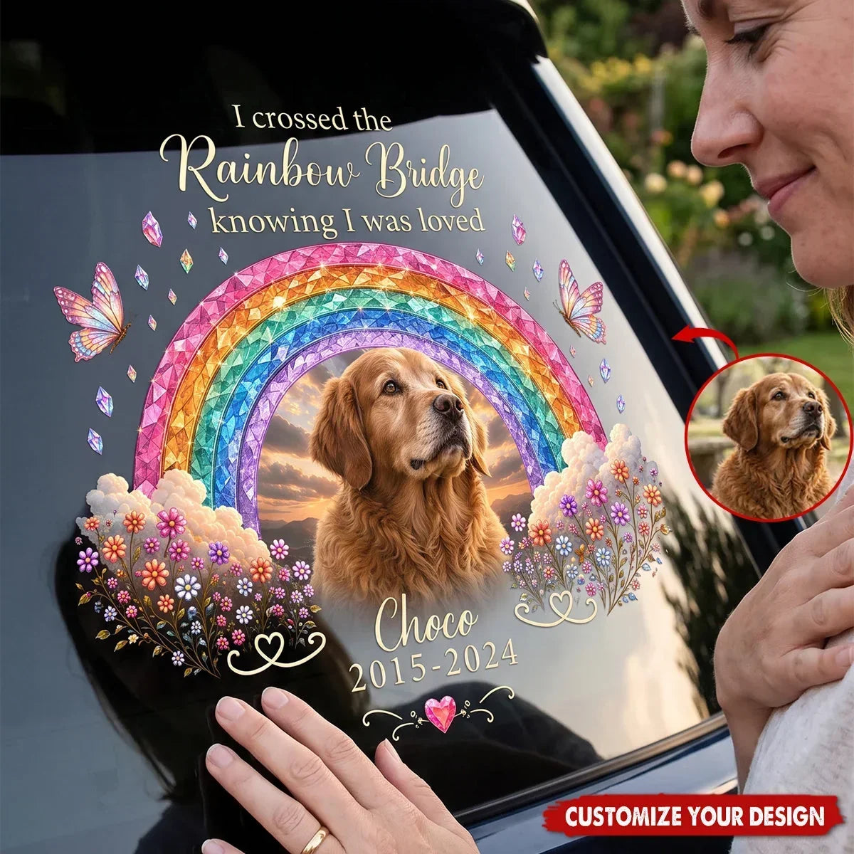 Custom Rainbow Bridge Pet Decal