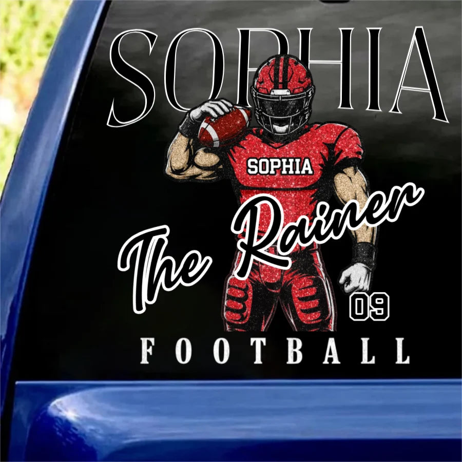 Custom Game On Retro Football Car Decal